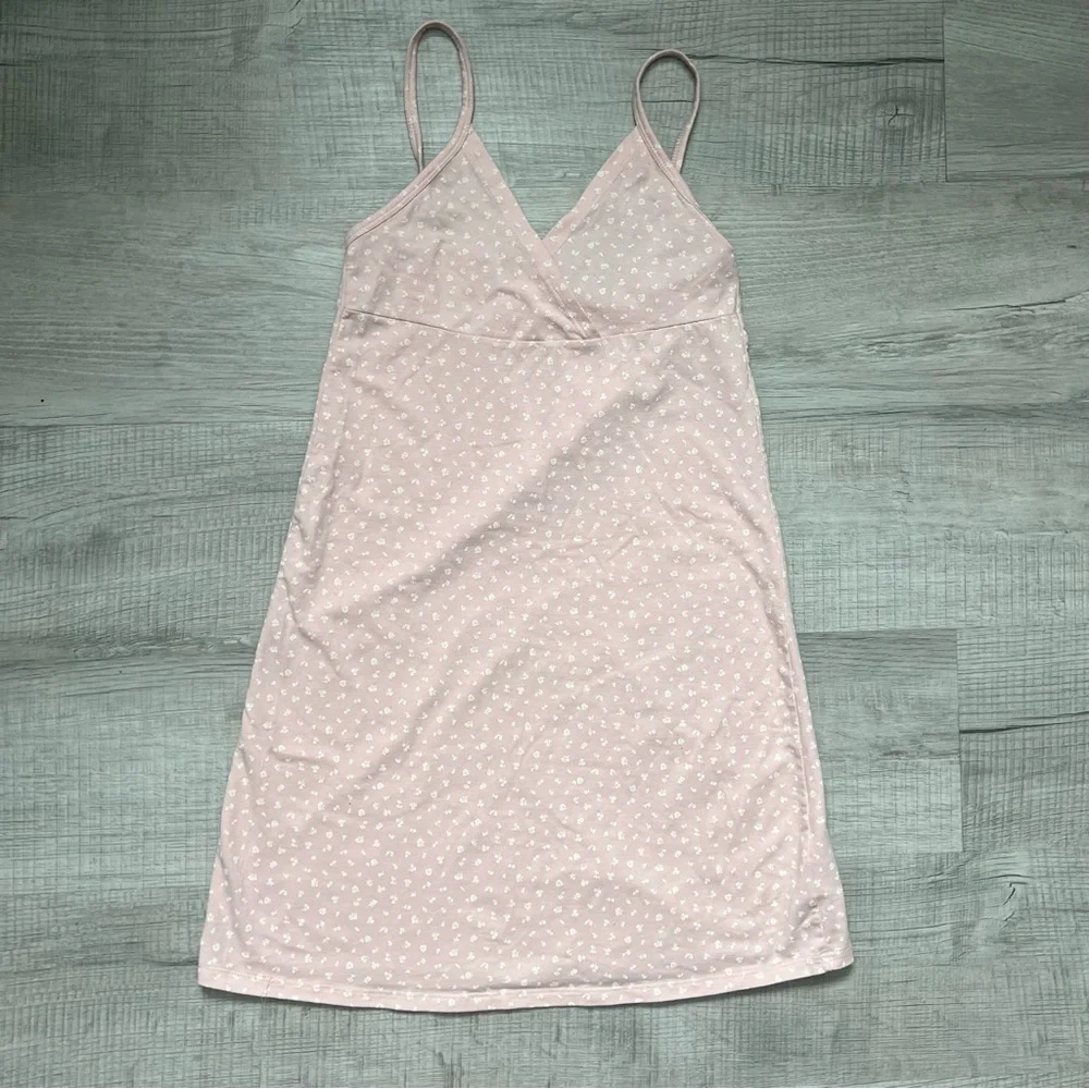 NWT BRANDY MELVILLE pink floral amara slip dress OSFM